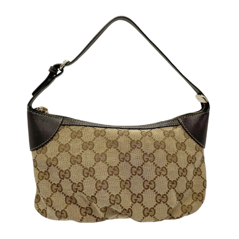 Gucci Top Handle Bag GG Canvas Beige Gold